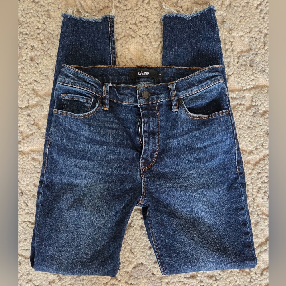 HUDSON Medium Blue Barbara Super Skinny Jean